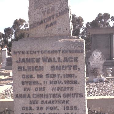 SMUTS James Wallace Sleigh 1851-1926 &amp;  Anna Christina BAARTMAN 1859-1941