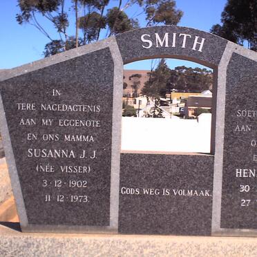 SMITH Hendrik J.J. 1906-1995 &amp; Susanna J.J. VISSER 1902-1973