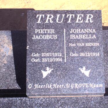 TRUTER Pieter Jacobus 1912-1994 &amp; Johanna Isabella VAN RENEN 1914-