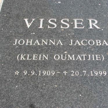 VISSER Johanna Jacoba 1909-1999