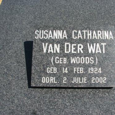 WAT Susanna Catharina, van der nee WOODS 1924-2002