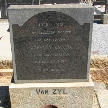 ZYL Johanna Jacoba, van nee BOONZAAIER 1919-1962