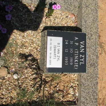ZYL A.P., van 1919-1993 &amp; B.I. SWART 1923-2003