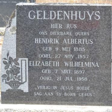 GELDENHUYS Hendrik Albertus 1885-1957 &amp; Elizabeth Wilhelmina 1897-1958