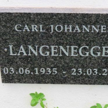 LANGENEGGER Carl Johannes 1935-2019
