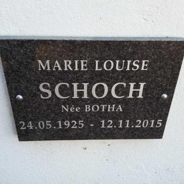 SCHOCH Marie Louise nee BOTHA 1925-2015