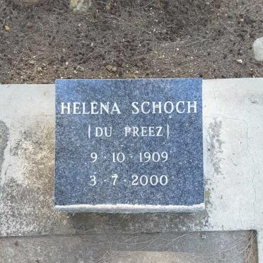 SCHOCH Helena nee DU PREEZ 1909-2000