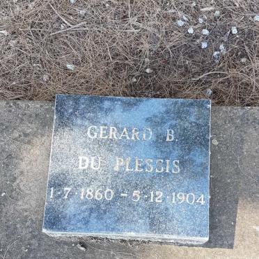 PLESSIS Gerard B., du 1860-1904