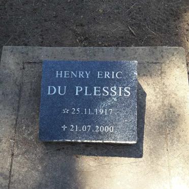 PLESSIS Henry Eric, du 1917-2000