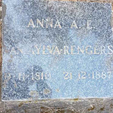 RENGERS Anna A.E., VAN AYLVA 1810-1887