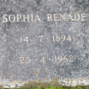 BENADE Sophia 1894-1962