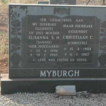 MYBURGH Christiaan C. 1904-1987 &amp; Susanna S.H. HOUGAARD 1896-1985