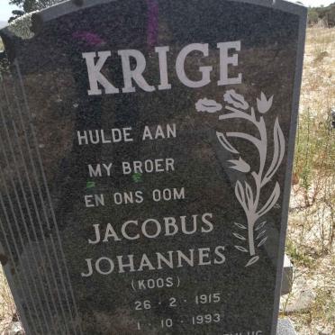 KRIGE Jacobus Johannes 1915-1993