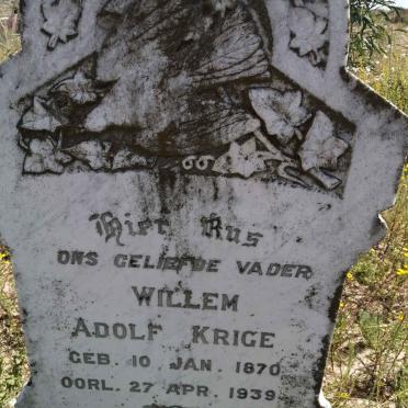 KRIGE Willem Adolf 1870-1939