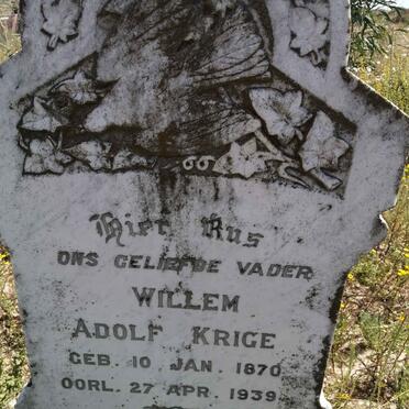 KRIGE Willem Adolf 1870-1939