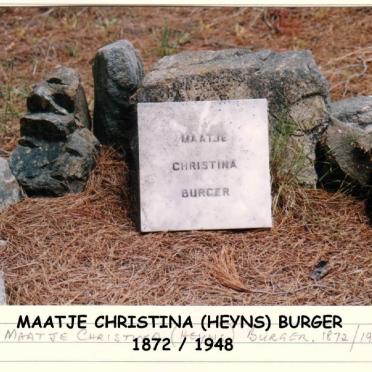 BURGER Maatje Christina nee HEYNS 1872-1948