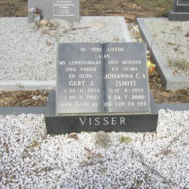 VISSER Gert J. 1904-1980 &amp; Johanna C.A. SMIT 1905-2000