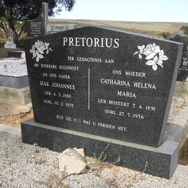 PRETORIUS Izak Johannes 1888-1975 &amp; Catharina Helena Maria MOSTERT 1891-1976