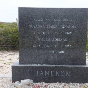 HANEKOM Willem Adriaan 1884-1975 &amp; Susanna Maria Johanna 1883-1947