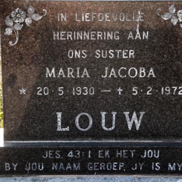 LOUW Maria Jacoba 1930-1972