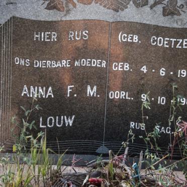 LOUW Anna F.M. nee COETZEE 1900-1960