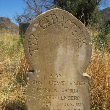 KOEGELENBERG Johanna Jacoba 1925-1926