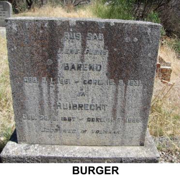 BURGER Barend 1861-1931 &amp; Huibrecht 1867-1955
