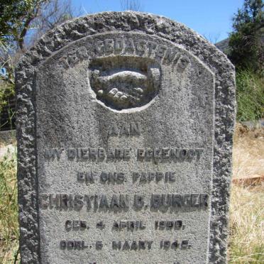 BURGER Christiaan B. 1900-194?