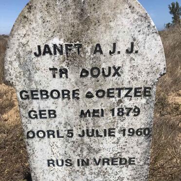 TREDOUX Janetta J.J. nee COETZEE 1879-1960