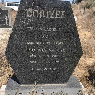 COETZEE Johannes Van Dyk 1923-1977