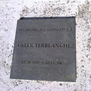 TERBLANCHE Ester 1947-2005