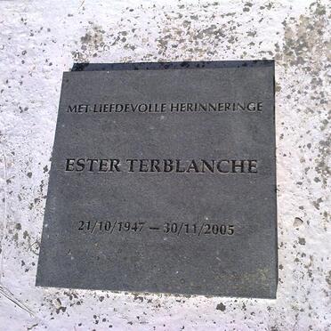 TERBLANCHE Ester 1947-2005