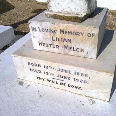 MELCK Lilian Hester 1886-1920