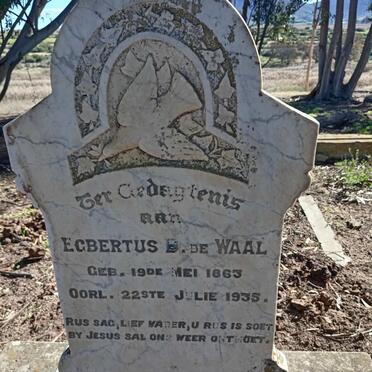 WAAL Egbertus B., de 1863-1935