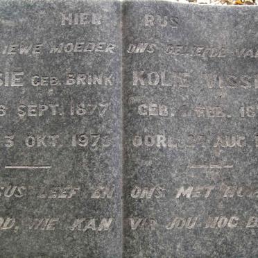 VISSER Kolie 1876-1945 &amp; Bessie BRINK 1877-1973
