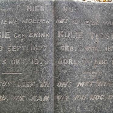 VISSER Kolie 1876-1945 &amp; Bessie BRINK 1877-1973