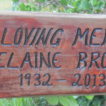 BROWN Elaine 1932-2013