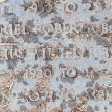 BROSCHK Julius Wilhelm 1920-1995 &amp; Muriel Roberta 1930-1991
