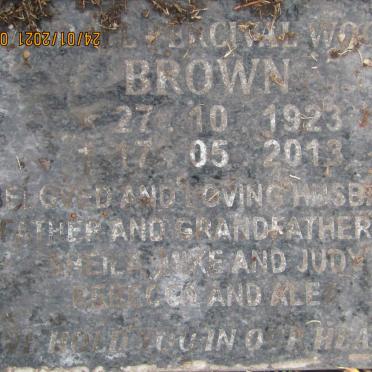 BROWN Randall Percival Woods 1923-2013