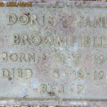 BROOMFIELD Doris Janet 1903-1977