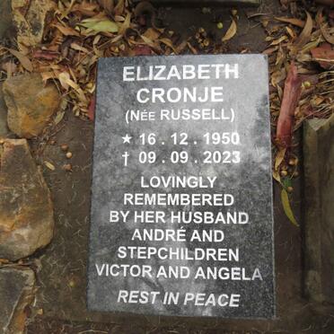 CRONJE Elizabeth nee RUSSELL 1950-2023