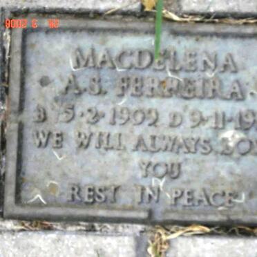 FERREIRA Magdalena A.S. 1909-1992