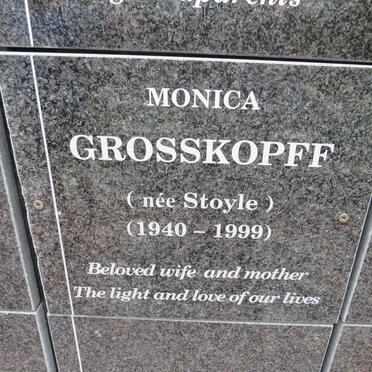 GROSSKOPFF Monica nee STOYLE 1940-1999