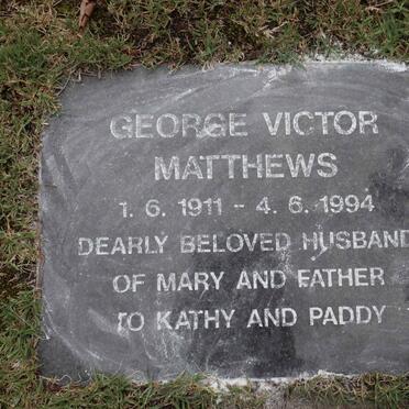 MATTHEWS George Victor 1911-1994