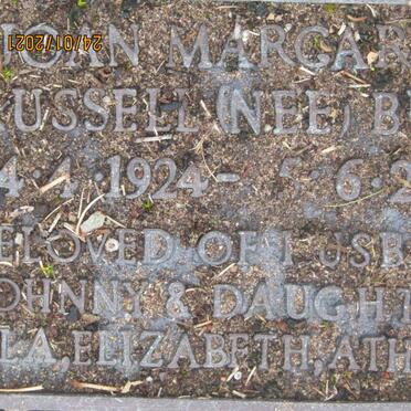 RUSSELL Joan Margaret nee BULL 1924-2007