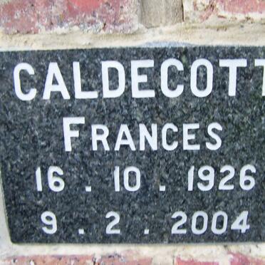 CALDECOTT Frances 1926-2004