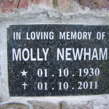 NEWHAM Molly 1930-2011