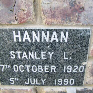HANNAN Stanley L. 1920-1990