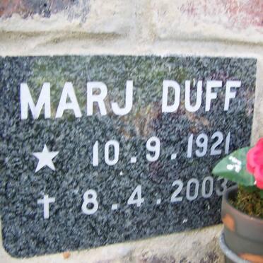DUFF Marj 1921-2003