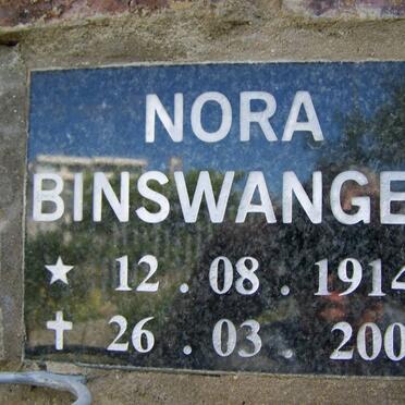 BINSWANGER Nora 1914-2006